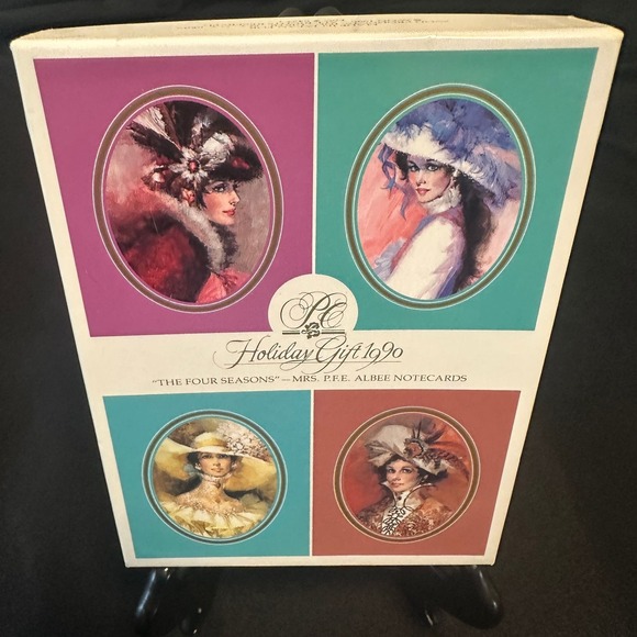 Vintage Boxed Avon Stationery Cards, 1990 the Four‎ Seasons - Picture 3 of 8